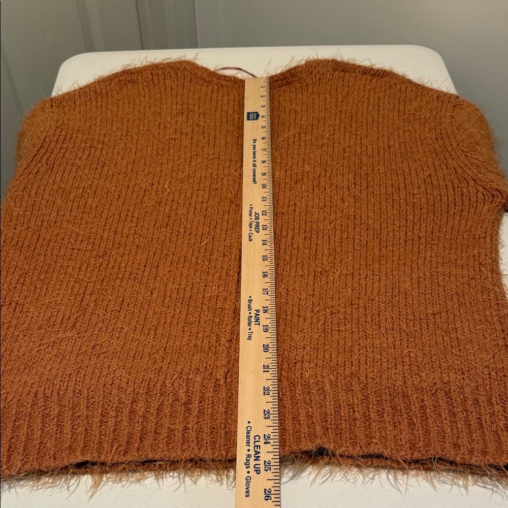 NWOT Free People Slouchy Oversized XS Button CiderBurntOrange Fuzzy Cardigan - Picture 11 of 11